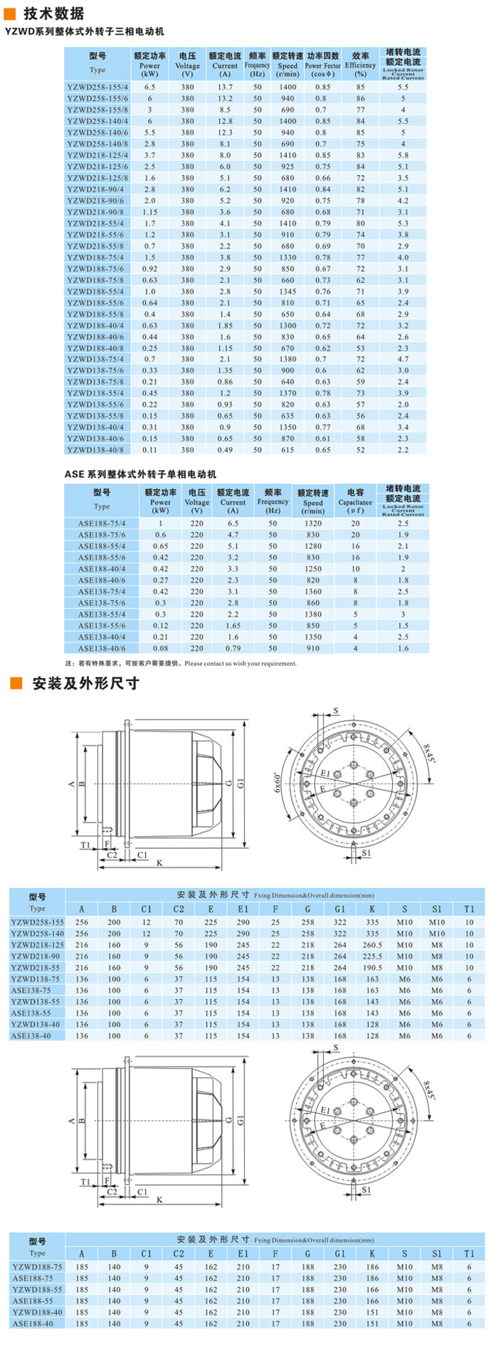 YZWD整體式外轉(zhuǎn)子異步電動(dòng)機(jī)